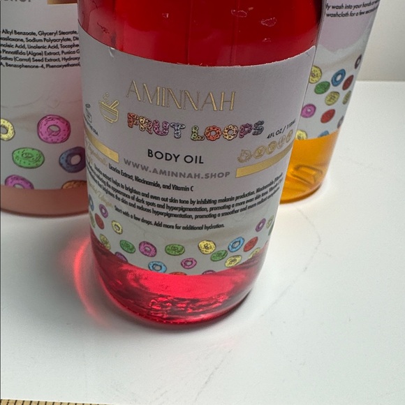 Aminnah Fruit Loops Skincare Set body oil, cleanser and lotion NEW - Picture 3 of 5